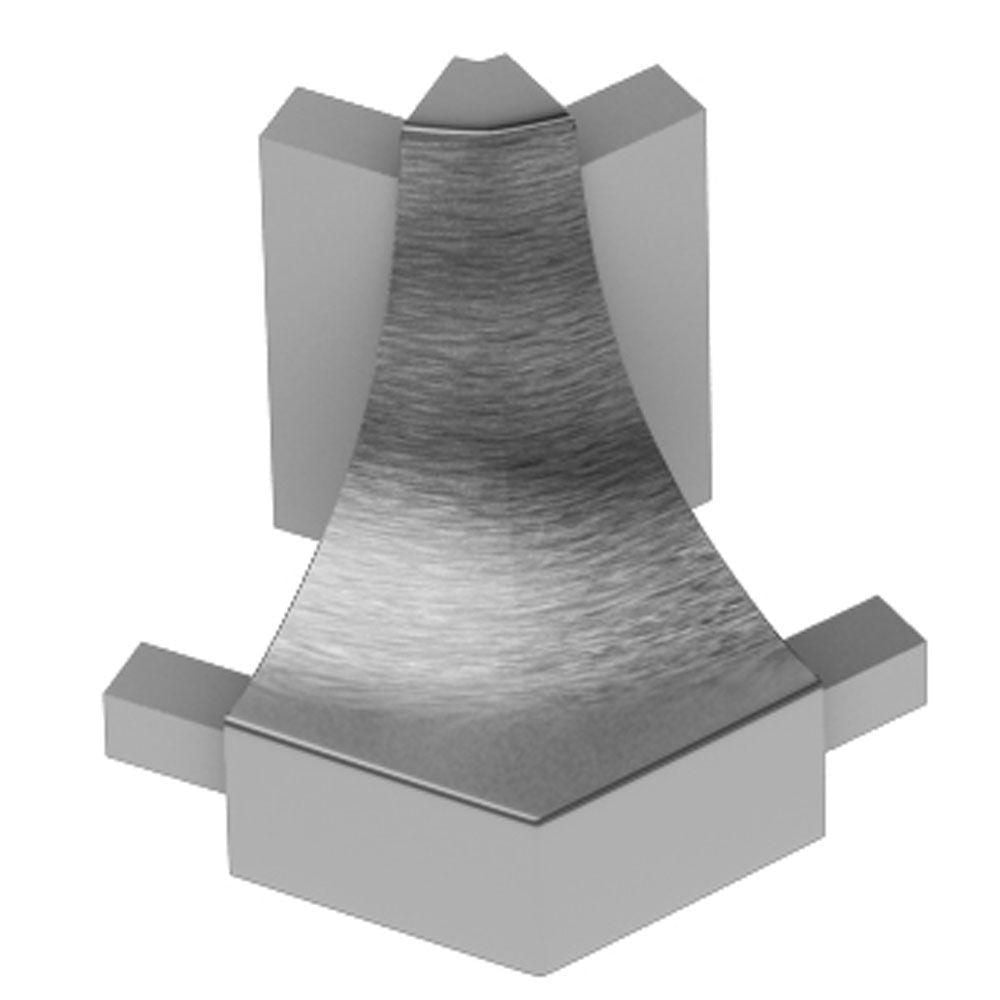 Schluter DILEX-AHK Coin extérieur 135° avec un radius de 3/8" (10 mm) - aluminium anodisé chrome brossé