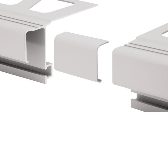 Schluter BARA-RAK Raccord pour profilé de bordure de balcon aluminium Blanc Éclatant