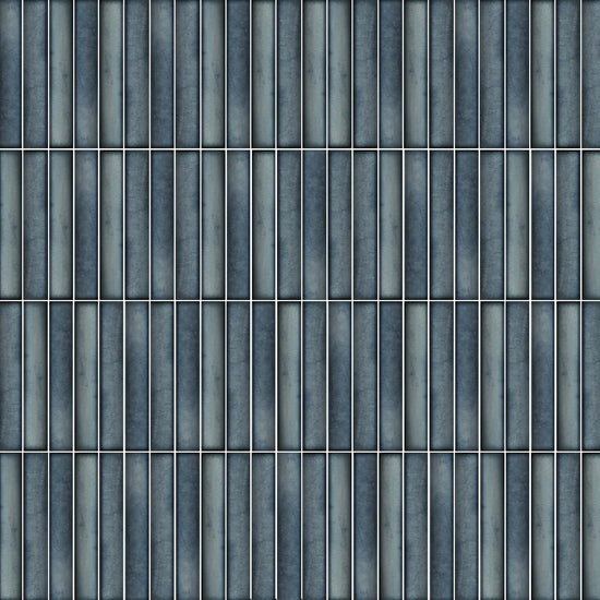 Carreaux de céramique | Collection Kanji - 4,5 po x 9 po Bleu mer 4.5 po x 9 po pré-coupé Lustré