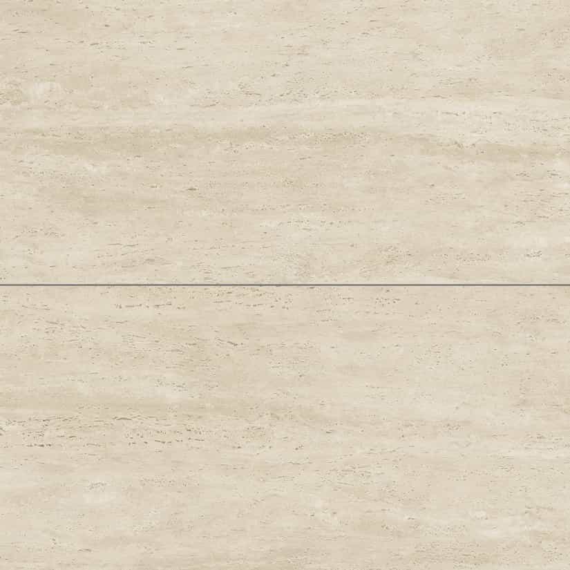 Carreaux de céramique Marvel Travertine 24 po x 48 po, Vein Cut Perle mat, veines travertine naturelles