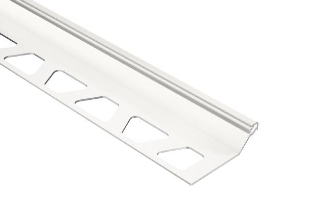 Schluter FINEC-SQ Profilé de finition et de protection des rebords aluminium blanc mat 7/16" (11 mm) x 8' 2-1/2"