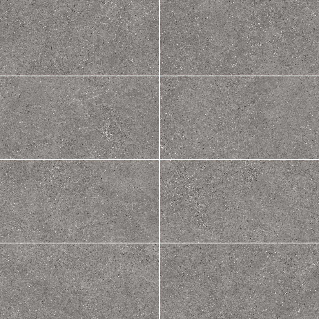 Carreaux de céramique Collection Kalksten 12 x 24 po, couleur fumée, finition mate