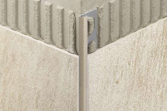 Schluter RONDEC Profilé de bordure rond aluminium gris métallique 1/4" (6 mm) x 8' 2-1/2"