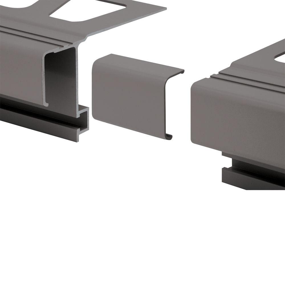 Schluter BARA-RAK Raccord pour profilé de bordure de balcon aluminium gris métallique