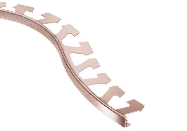 Schluter JOLLY Moulure flexible de bordure pour les murs Aluminium anodisé Cuivre brossé 3/8" x 8' 2-1/2"