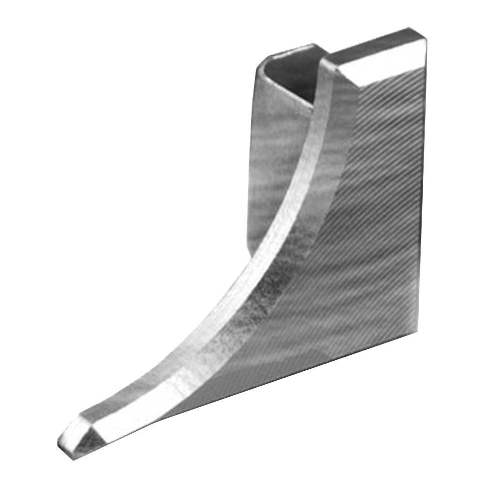 Schluter DILEX-AHKA Cap de fermeture droit avec un radius de 3/8" (10 mm) - aluminium anodisé chrome brossé