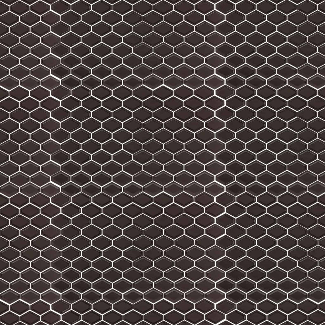 <span>Carreaux de céramique Collection Jersey, mosaïque hexagonale 2 po x 2 po noir</span>