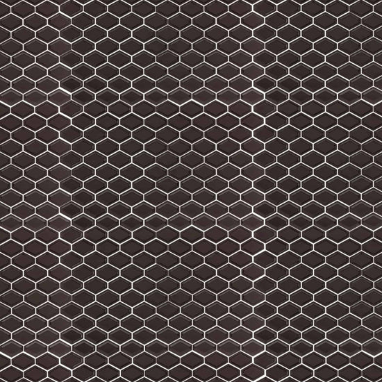 <span>Carreaux de céramique Collection Jersey, mosaïque hexagonale 2 po x 2 po noir</span>