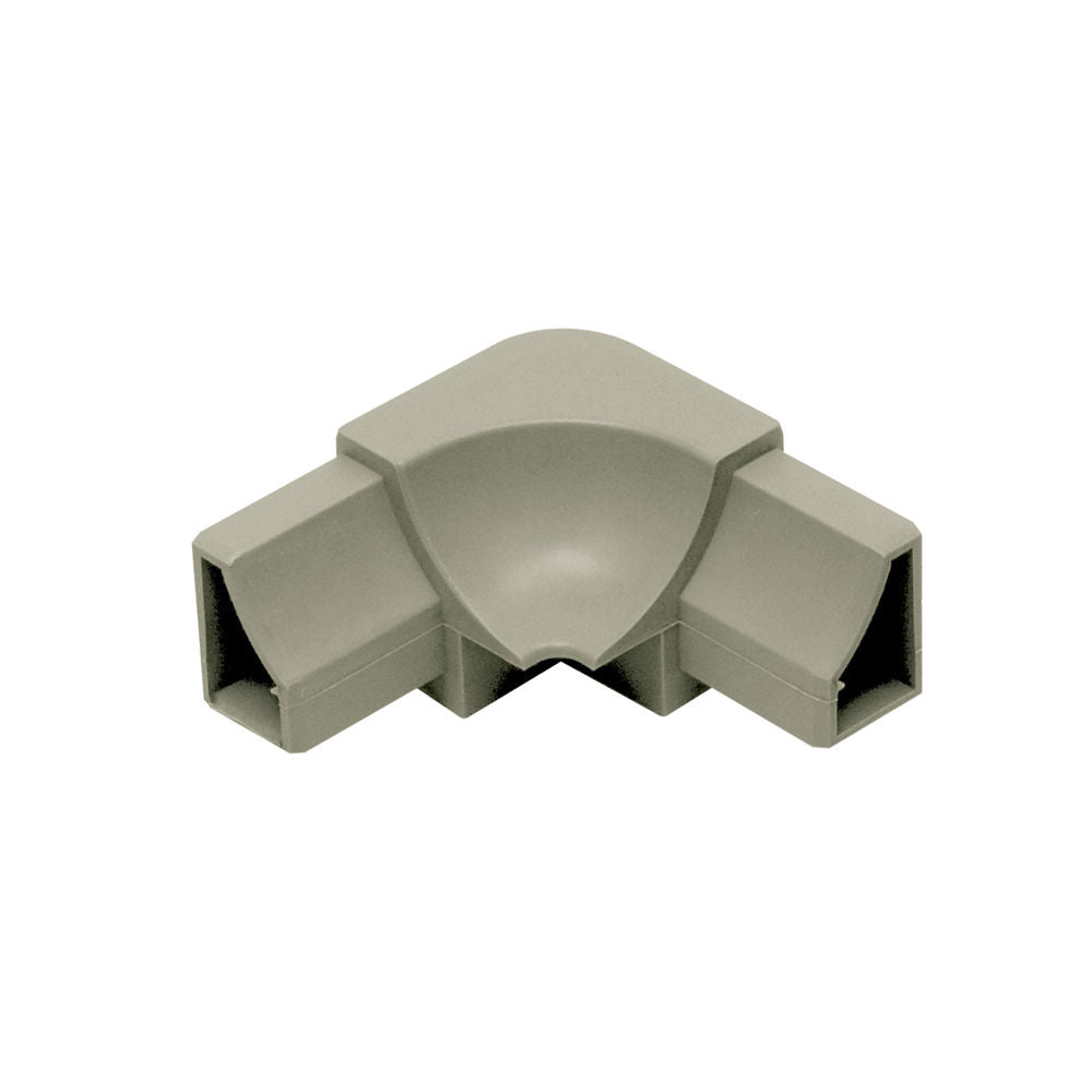 Schluter DILEX-HK Coin extérieur 90° 2-directions avec un radius de 11/16" (18 mm) - plastique PVC gris