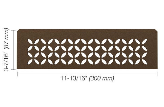 Schluter SHELF-N Étagère rectangulaire pour niche modèle Floral - aluminium bronze
