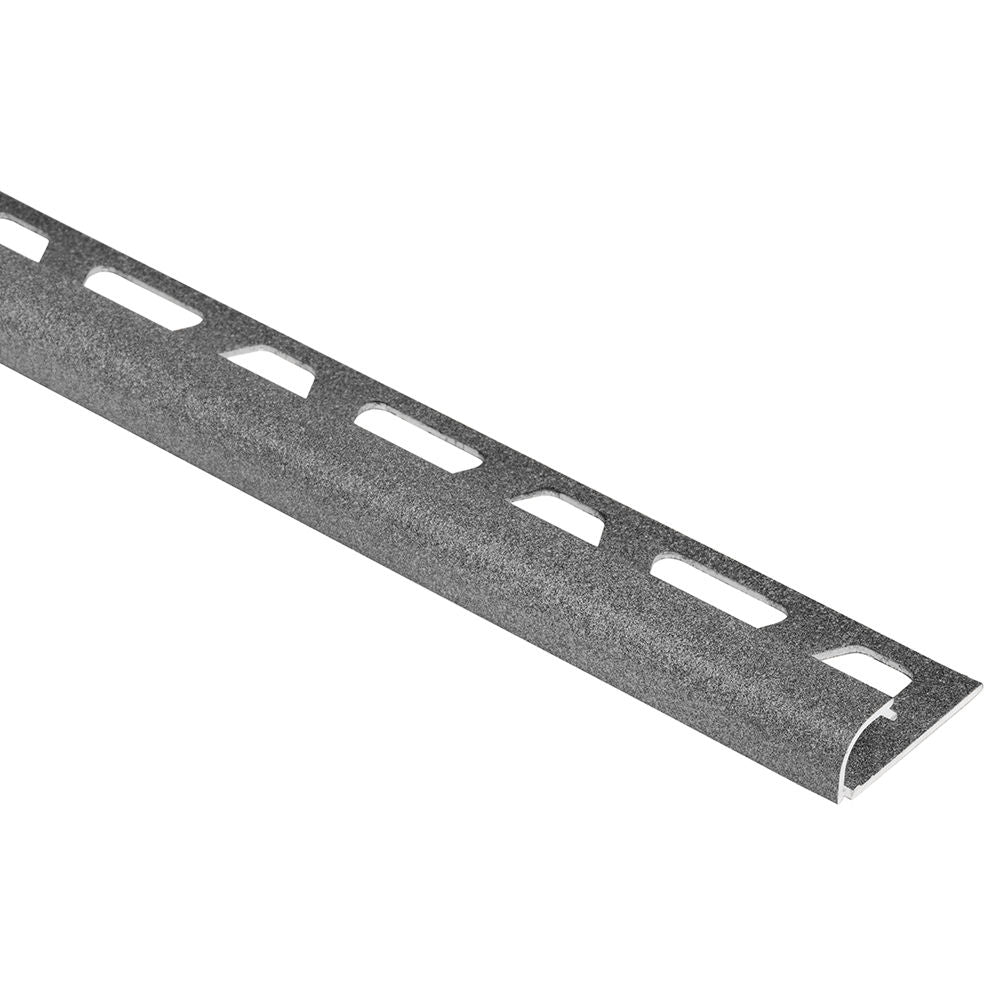Schluter RONDEC Profilé de bordure rond - aluminium étain 1/4" (6 mm) x 8' 2-1/2"