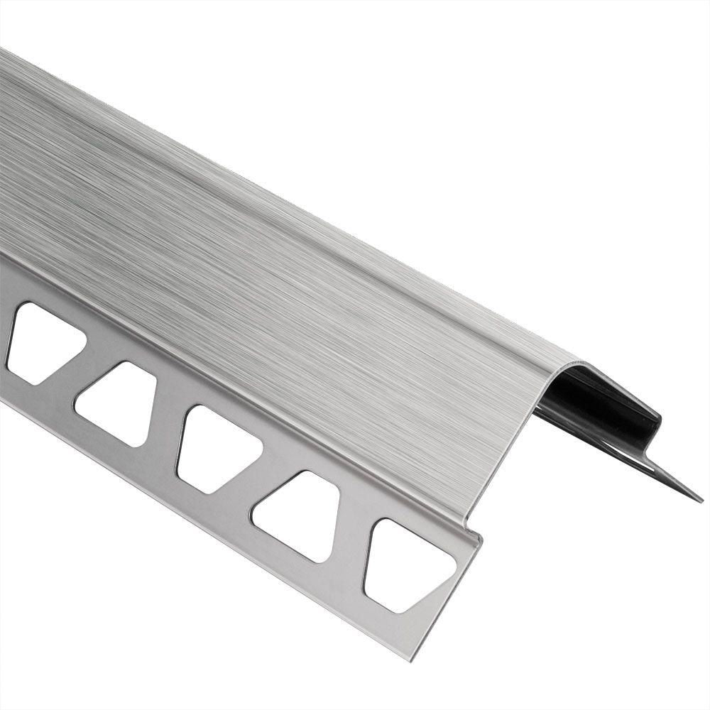 Schluter ECK-E Profilé robustre de protection des angles extérieurs à 90° - acier inoxydable (V2) brossé 1-15/32"x 6" 7" x 7/16" (11 mm)