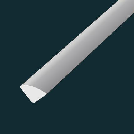 Preverco Bois franc Chêne Blanc Sizzled-FX mat, quart de rond 84 po, grain de chêne apparent