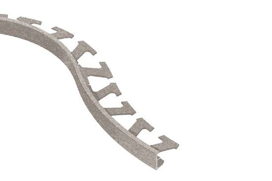 Schluter SCHIENE Profilé radius de bordure de mur aluminium gris pierre 5/16" (8 mm) x 8' 2-1/2"