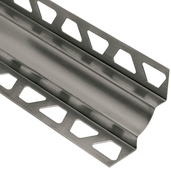Schluter DILEX-EHK Profilé à gorge avec un radius de 23/32" - acier inoxydable (V2) 7/16" (11 mm) x 7/16" x 8' 2-1/2"