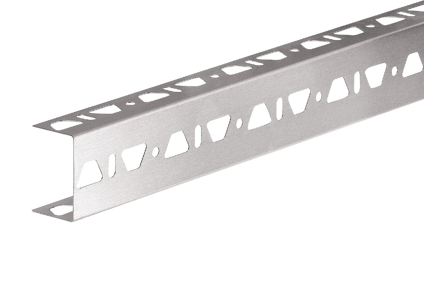 Schluter KERDI-BOARD-ZB Profilé de renforcement de structure en "U" - acier inoxydable (V2) 1-1/2" x 8' 2-1/2"
