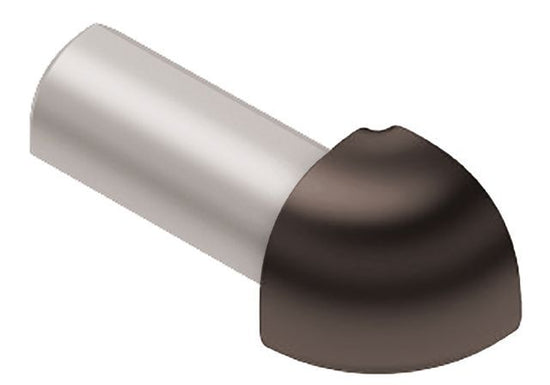 Schluter RONDEC Coin extérieur 90° - aluminium anodisé brun noir 3/8" (10 mm)