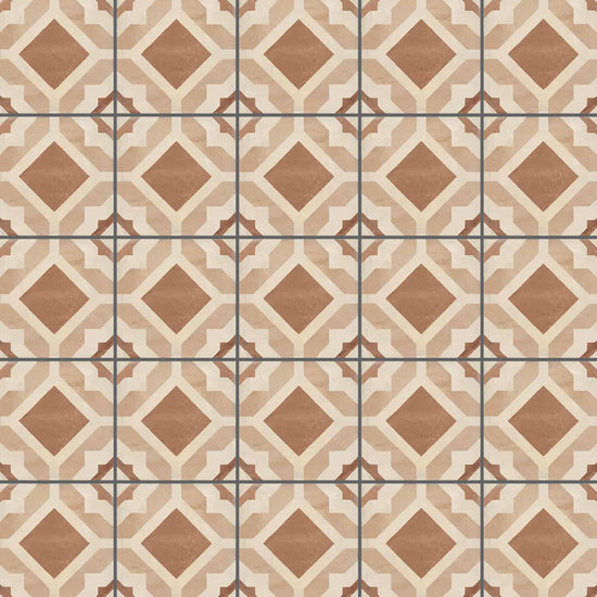 Carreaux de céramique Collection Terra 8 po x 8 po Geometria C motif géométrique
