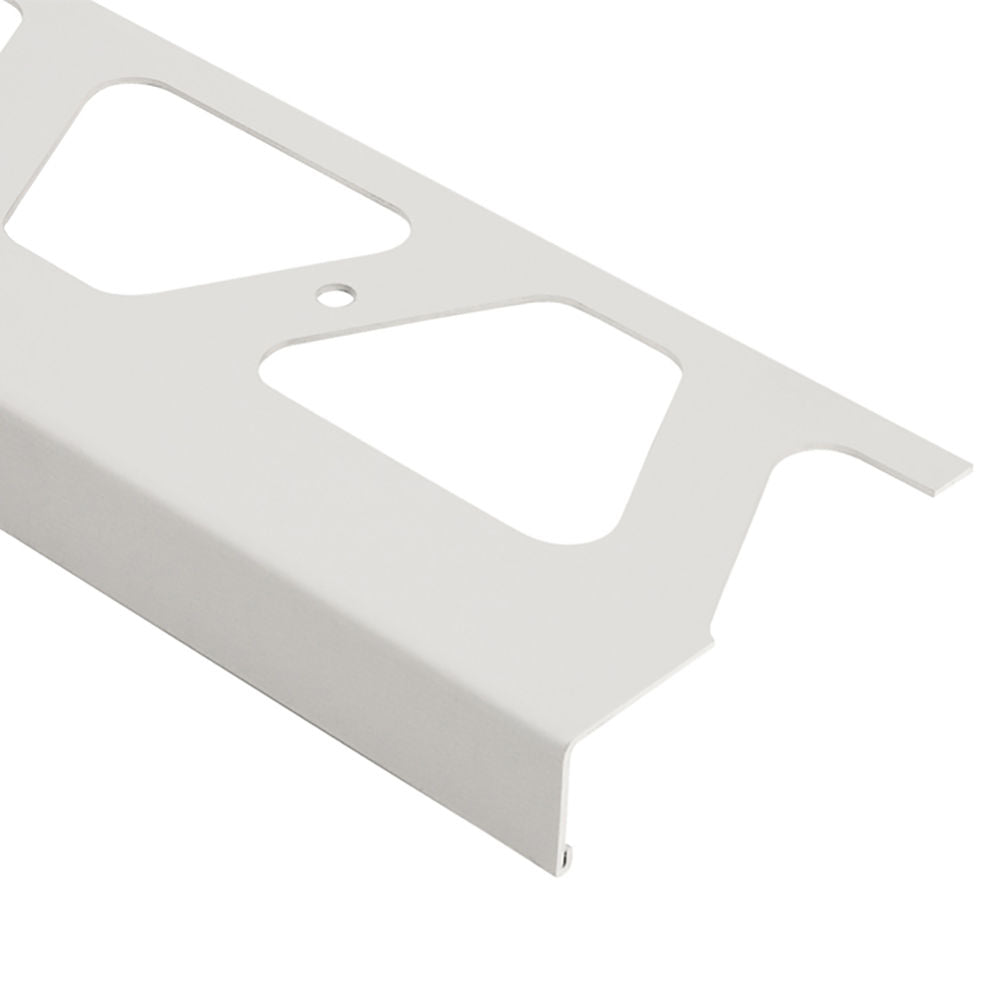 Schluter BARA-RW Profilé de bordure de balcon aluminium blanc éclatant 3" (75 mm) x 8' 2-1/2"