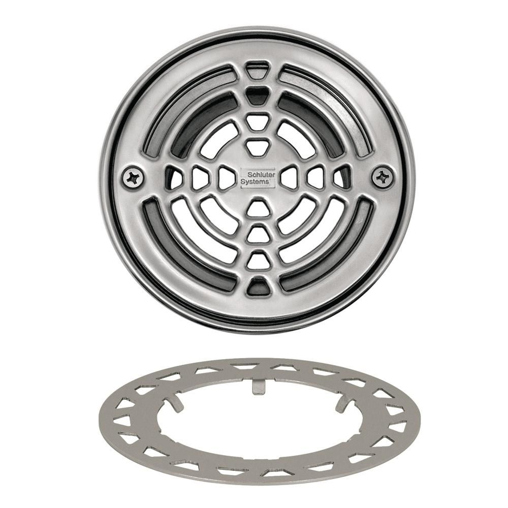 Schluter KERDI-DRAIN Ensemble de grille ronde Classic - acier inoxydable (V2) 6"