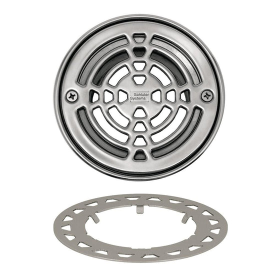 Schluter KERDI-DRAIN Ensemble de grille ronde Classic - acier inoxydable (V2) 6"