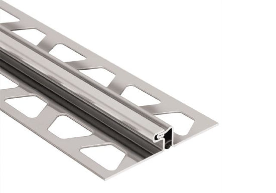 Schluter DILEX-EDP Profilé de joint de surface à zone de mouvement embouvetée - acier inoxydable (V2) 5/8" (16 mm) x 8' 2-1/2"