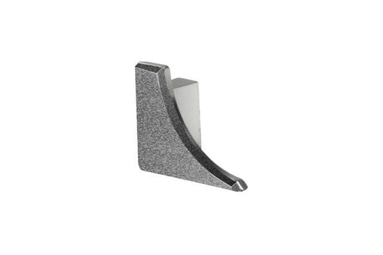 Schluter DILEX-AHKA Cap de fermeture gauche avec un radius de 3/8" (10 mm) - aluminium étain