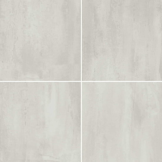 Carreaux de céramique Collection Lux 24 po x 24 po Bianco, grand format blanc à surface lisse et design épuré