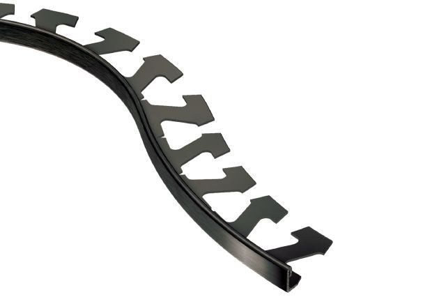 Schluter SCHIENE Profilé radius de bordure de mur aluminium anodisé graphite brossé 1/4" (6 mm) x 8' 2-1/2"