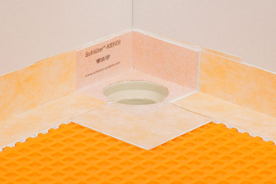 Schluter KERDI-DRAIN-F Kit de bride polypropylène avec raccords en ABS et PVC de 2"