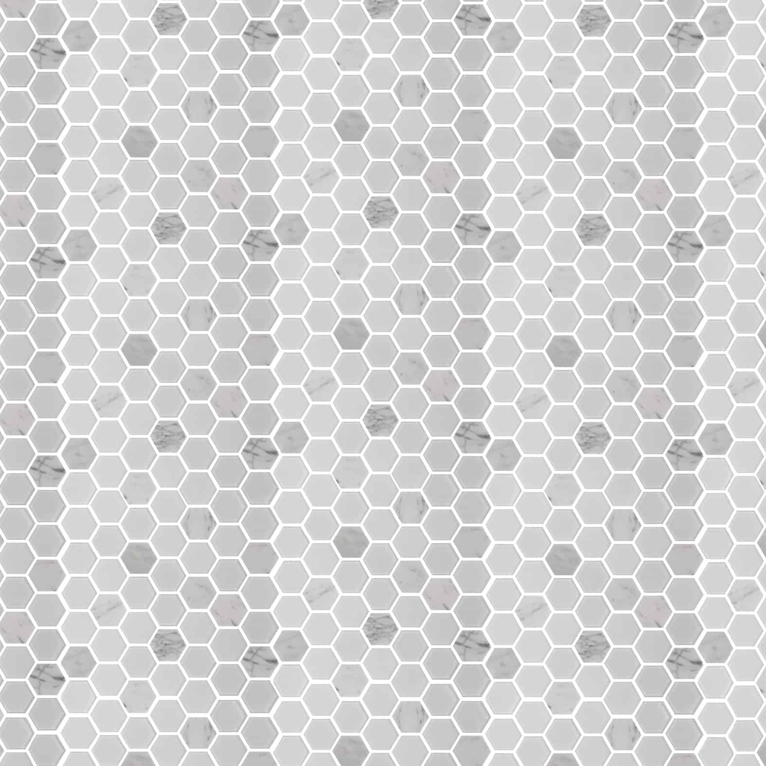 Carreaux de céramique | Collection Exagon - Mosaïque - 2 po x 2 po