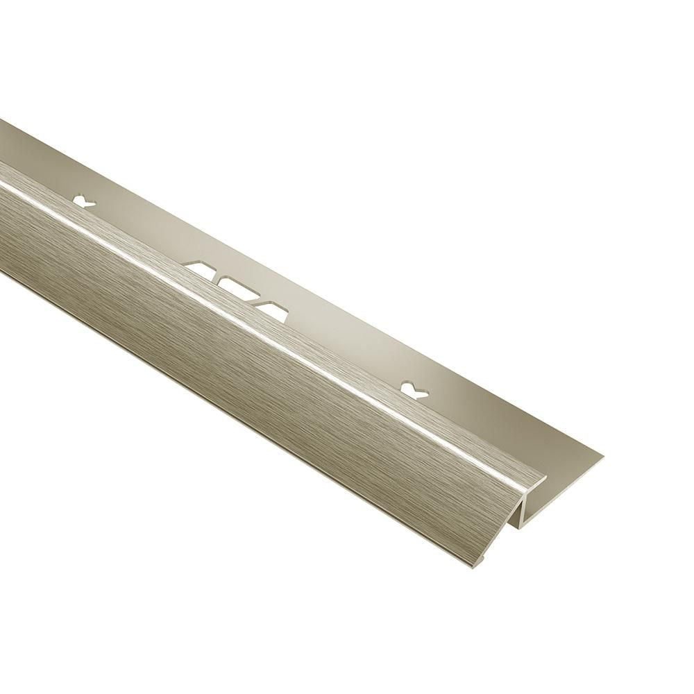 Schluter VINPRO-U Profilé réducteur pour revêtement de vinyle - aluminium anodisé nickel brossé 5/32" (4 mm) x 8' 2-1/2"