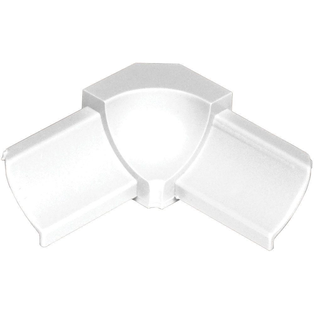 Schluter DILEX-PHK Inside Corner 135° avec un radius de 3/8" (10 mm) - plastique PVC blanc éclatant
