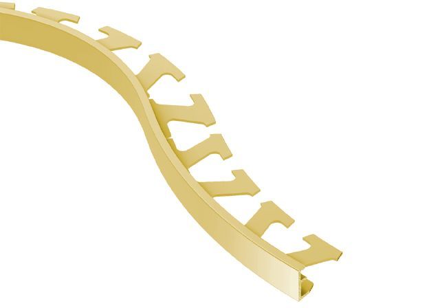 Schluter SCHIENE Moulure flexible de bordure pour planchers Aluminium laiton anodized mat 1/4" (6 mm) x 8' 2-1/2"