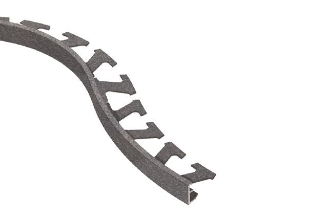 Schluter SCHIENE Profilé radius de bordure de mur aluminium anthracite clair 1/2" (12.5 mm) x 8' 2-1/2"
