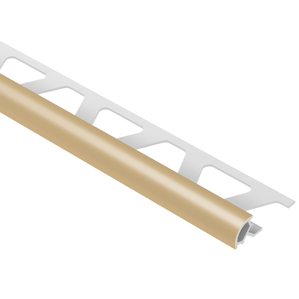 Schluter RONDEC Bullnose Trim - Plastique (PVC) Beige Clair 1/4" (6 mm) x 8' 2-1/2"