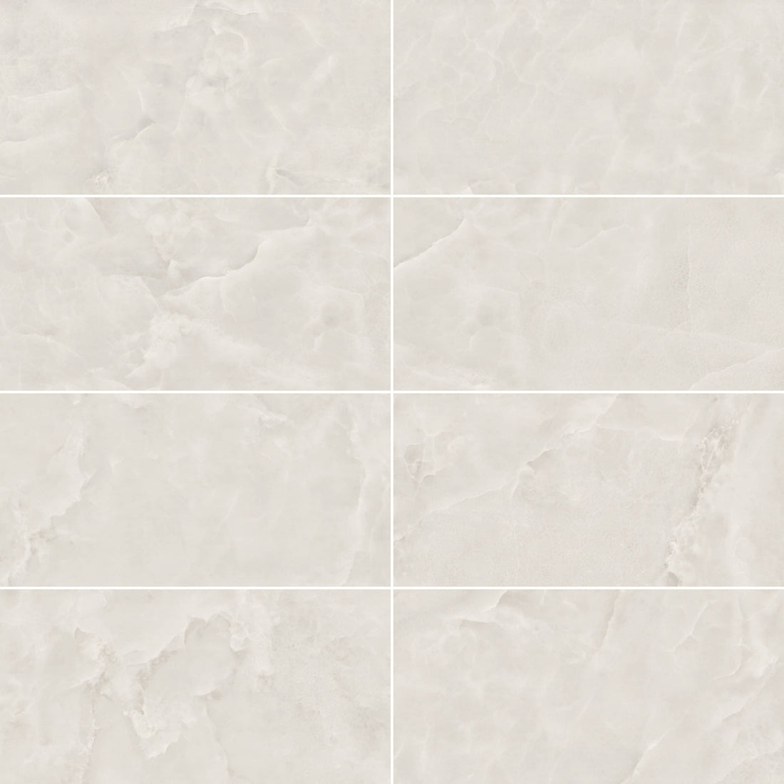 Carreaux de céramique Collection Serena 12 po x 24 po Avorio fini poli, ton ivoire brillant