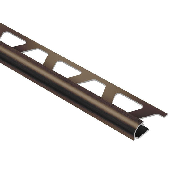 Schluter RONDEC Profilé de bordure rond - aluminium anodisé bronze antique brossé 5/16" (8 mm) x 8' 2-1/2"