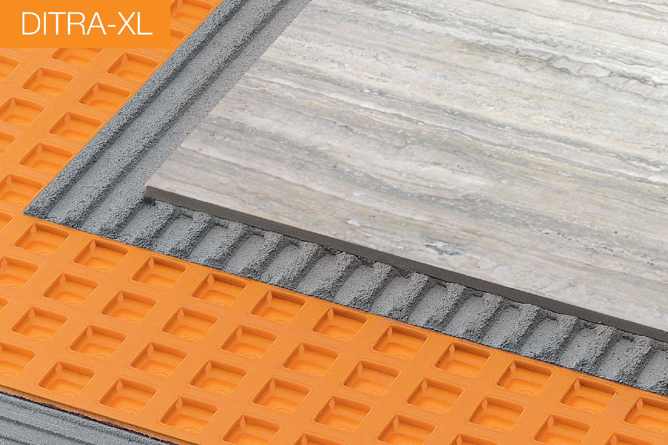 Schluter DITRA-XL Membrane de désolidarisation 3'3" x 53'3" - 5/16" (7 mm) (175 pi²)
