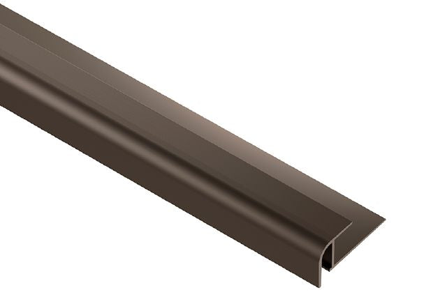 Schluter VINPRO-RO Profilé rond aluminium anodisé bronze antique brossé 3/8" (10 mm) x 8' 2-1/2"