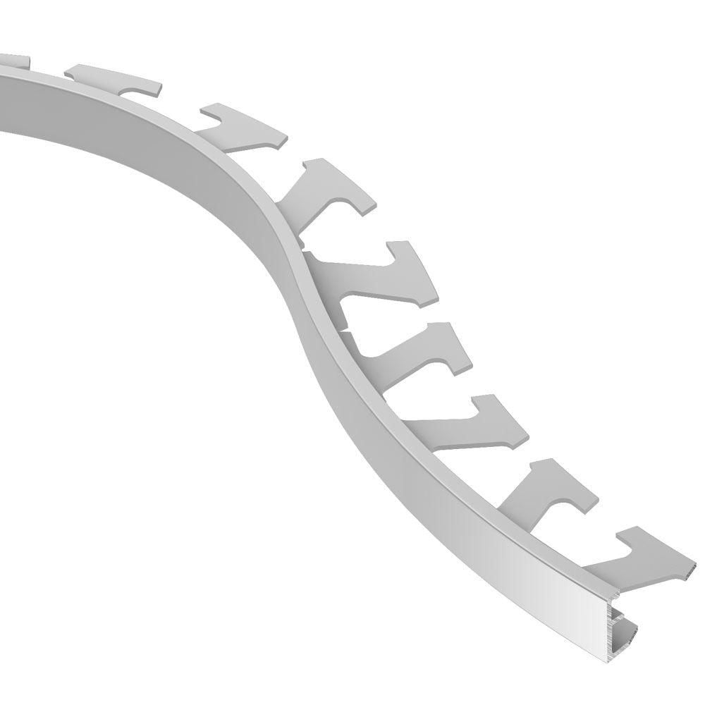 Schluter SCHIENE Profilé radius de bordure pour mur/plancher aluminium anodisé mat 3/8" (10 mm) x 10'