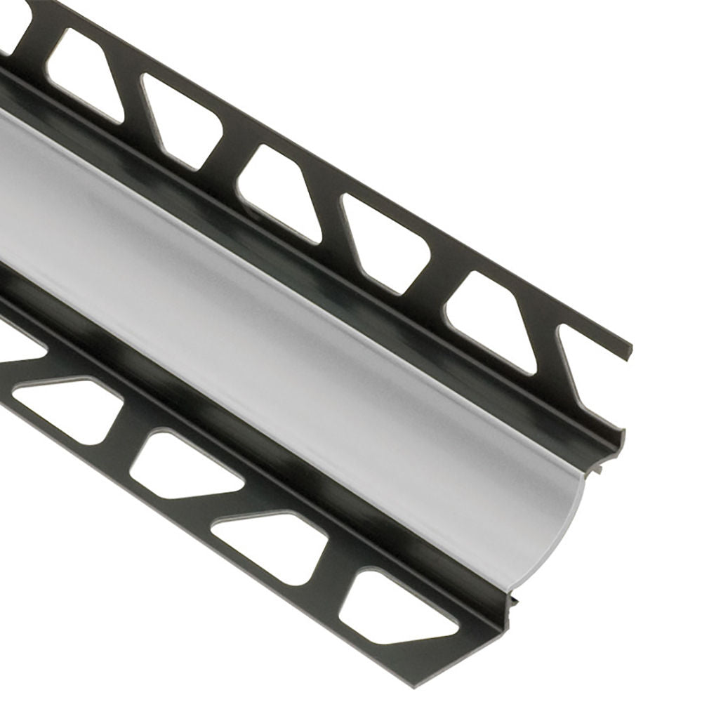 Schluter DILEX-HKW Profilé à gorge avec un radius de 11/16" - plastique PVC gris classique 7/16" (11 mm) x 7/16" x 8' 2-1/2"