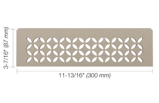 Schluter SHELF-N Étagère rectangulaire pour niche modèle Floral - aluminium gris pierre
