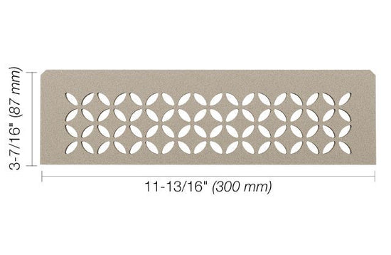 Schluter SHELF-N Étagère rectangulaire pour niche modèle Floral - aluminium gris pierre