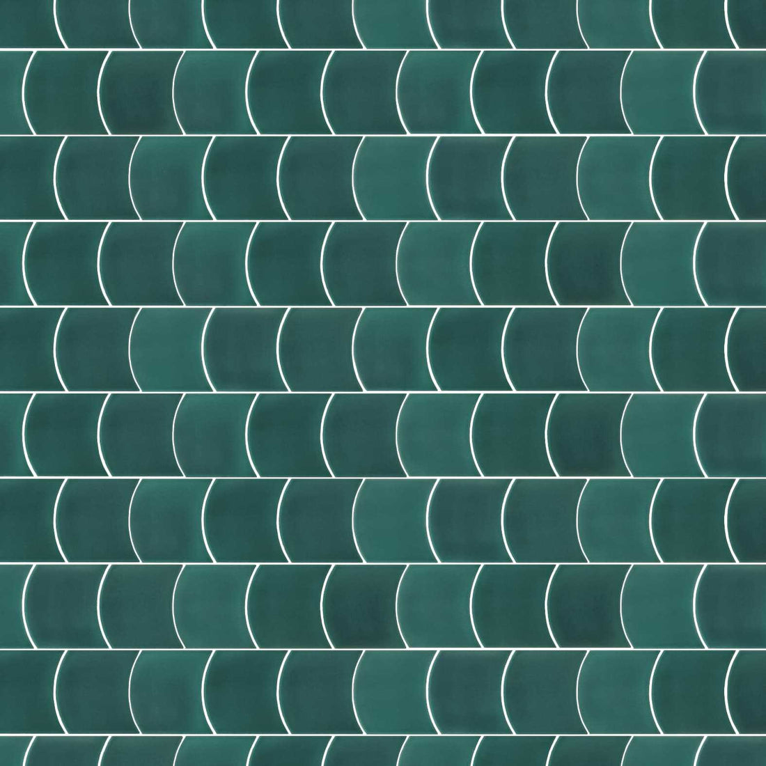 <span>Carreaux de céramique Collection Wave 5x5 po sarcelle, motif ondulé brillant</span>