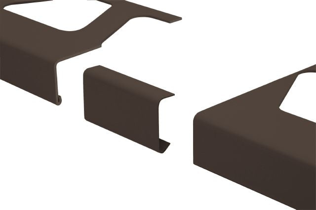 Schluter BARA-RW Raccord pour profilé de bordure de balcon aluminium brun noir 4-3/4" (120 mm)