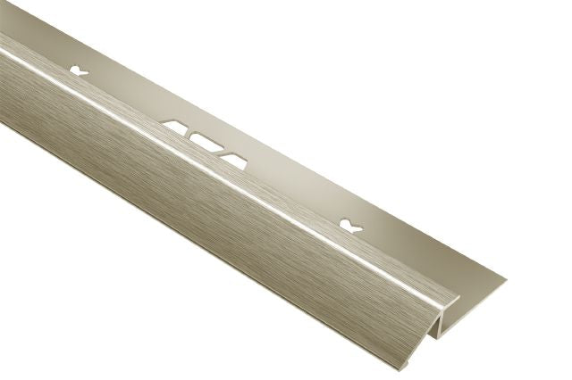 Schluter VINPRO-U Profilé réducteur pour revêtement de vinyle aluminium anodisé nickel brossé 7/16" (11 mm) x 8' 2-1/2"