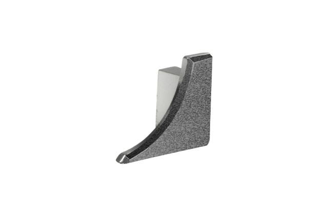 Schluter DILEX-AHKA Cap de fermeture droit avec un radius de 3/8" (10 mm) - aluminium gris pierre