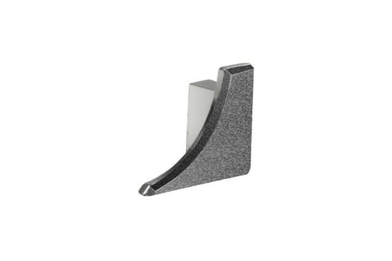 Schluter DILEX-AHKA Cap de fermeture droit avec un radius de 3/8" (10 mm) - aluminium gris pierre