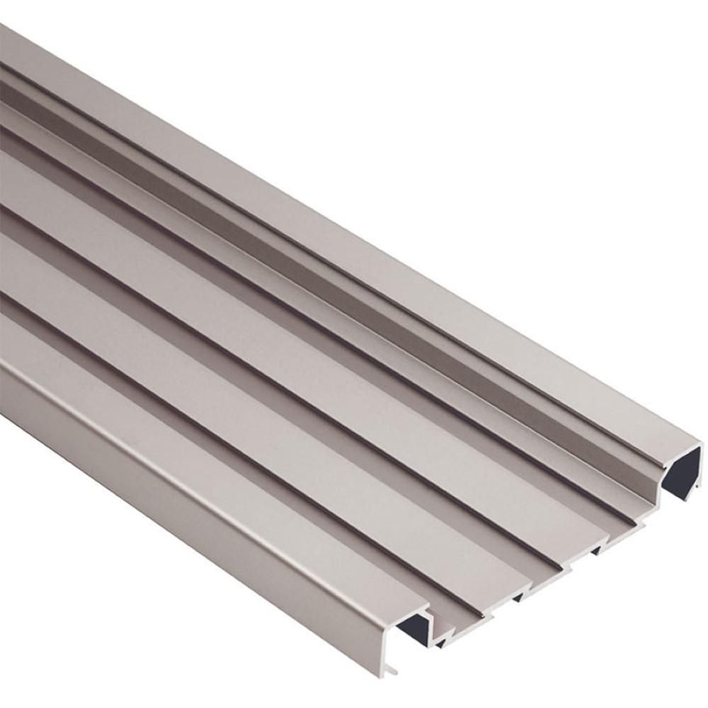 Schluter QUADEC-FS Profilé à double rainures - aluminium anodisé nickel mat 5/16" (8 mm) x 8' 2-1/2"